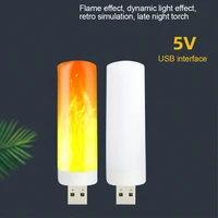 usb led flame bulb fire 5v lamp corn bulb night light flickering light dynamic flame effect candle lamp decor ambient lighting