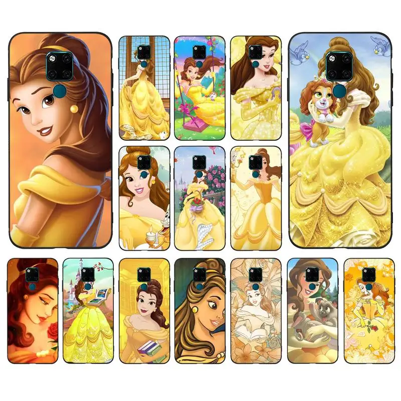 

Disney Belle Princess Phone Case for Huawei Mate 20 10 9 40 30 lite pro X Nova 2 3i 7se