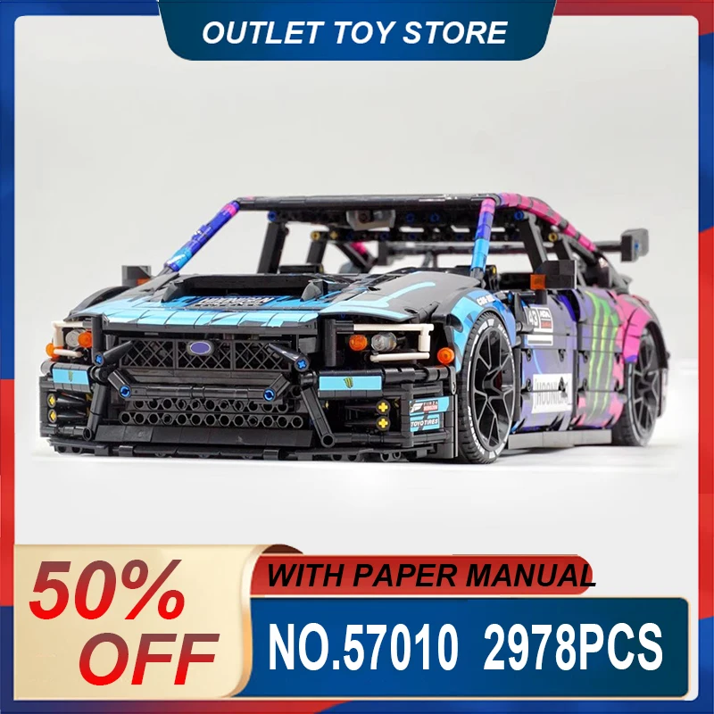 Технический 57010 супер автомобиль WRX STI, совместимый со строительными блоками, кирпичи, головоломка, игрушка для детей, подарки на день рождения