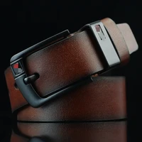 korea 90s high quality leather belt buckle luxury designer brand man cowskin fashion strap male jeans belt for men cowboy male
