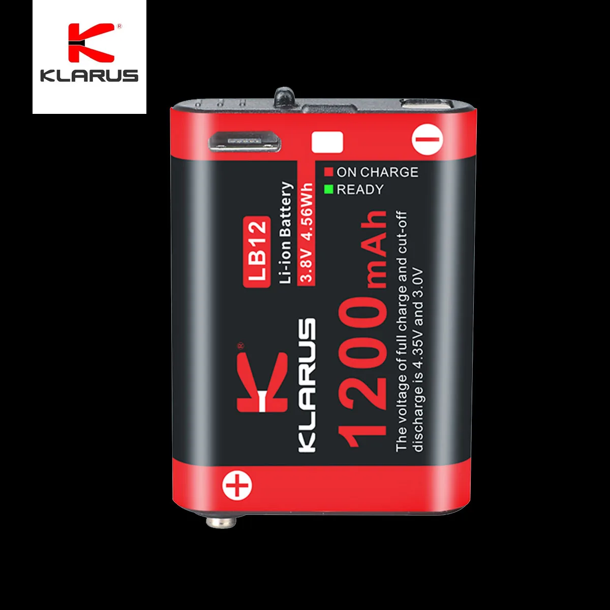 Klarus Original Headlamp Battery LB12, High Capacity 1200mAh, 50km Crosscountry Race Extended Battery for HR1 Pro Headlamp