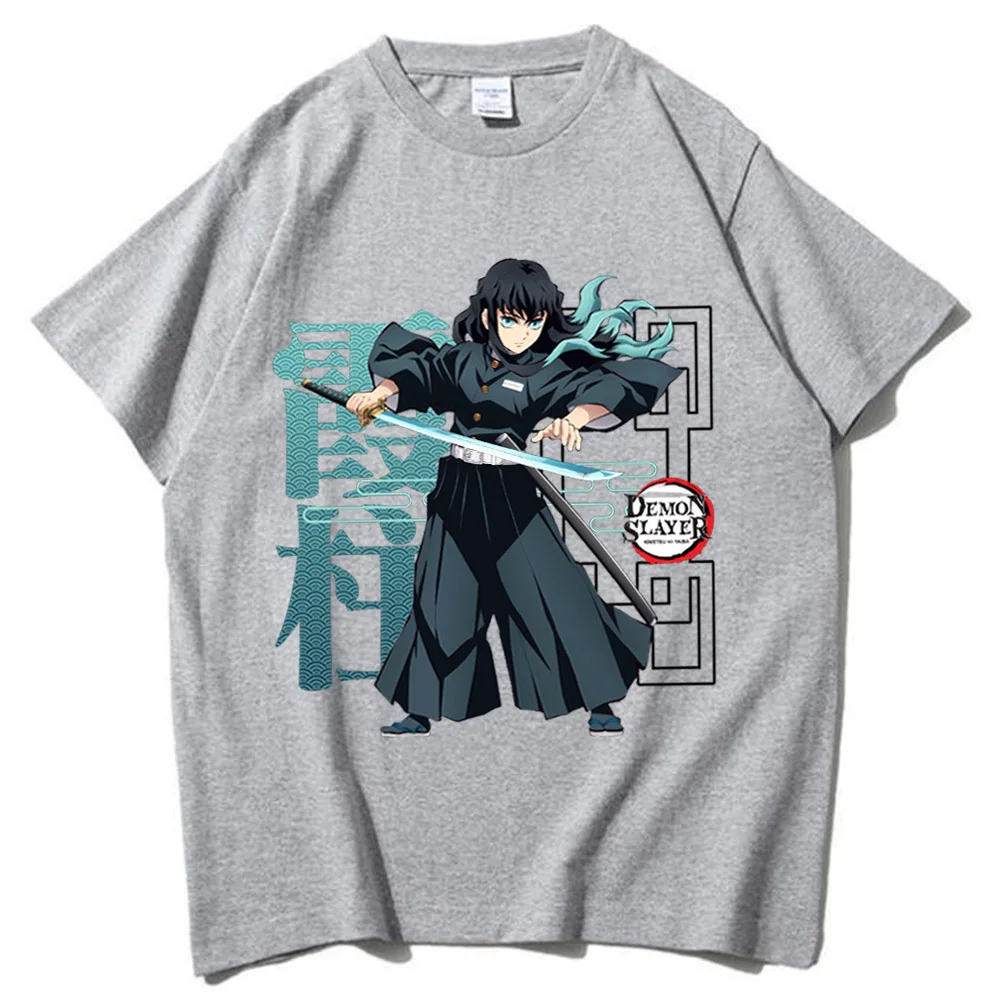 

Футболка Tokitou Muichirou с аниме, рубашка с круглым вырезом и коротким рукавом для влюбленных из аниме «рассеянный Демон», в японском стиле