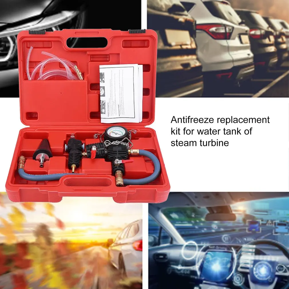 Auto Coolant Vacuum Kit Cooling System Radiator Set Refill and Purging Tool Universal for automotive cooling systems test |