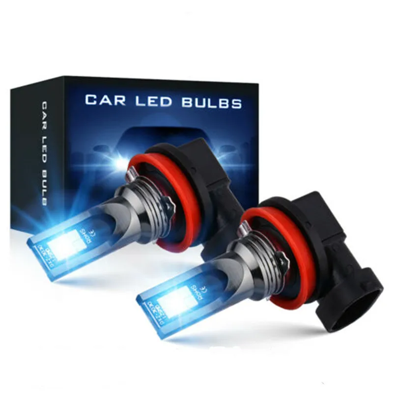 

2 шт. Новые H8 H16 JP Led H11 9005 HB3 9006 HB4 3030 12SMD Автомобильные светодиодные противотуманные фары 6000K Белые автомобильные лампы дневных ходовых огней 12000LM