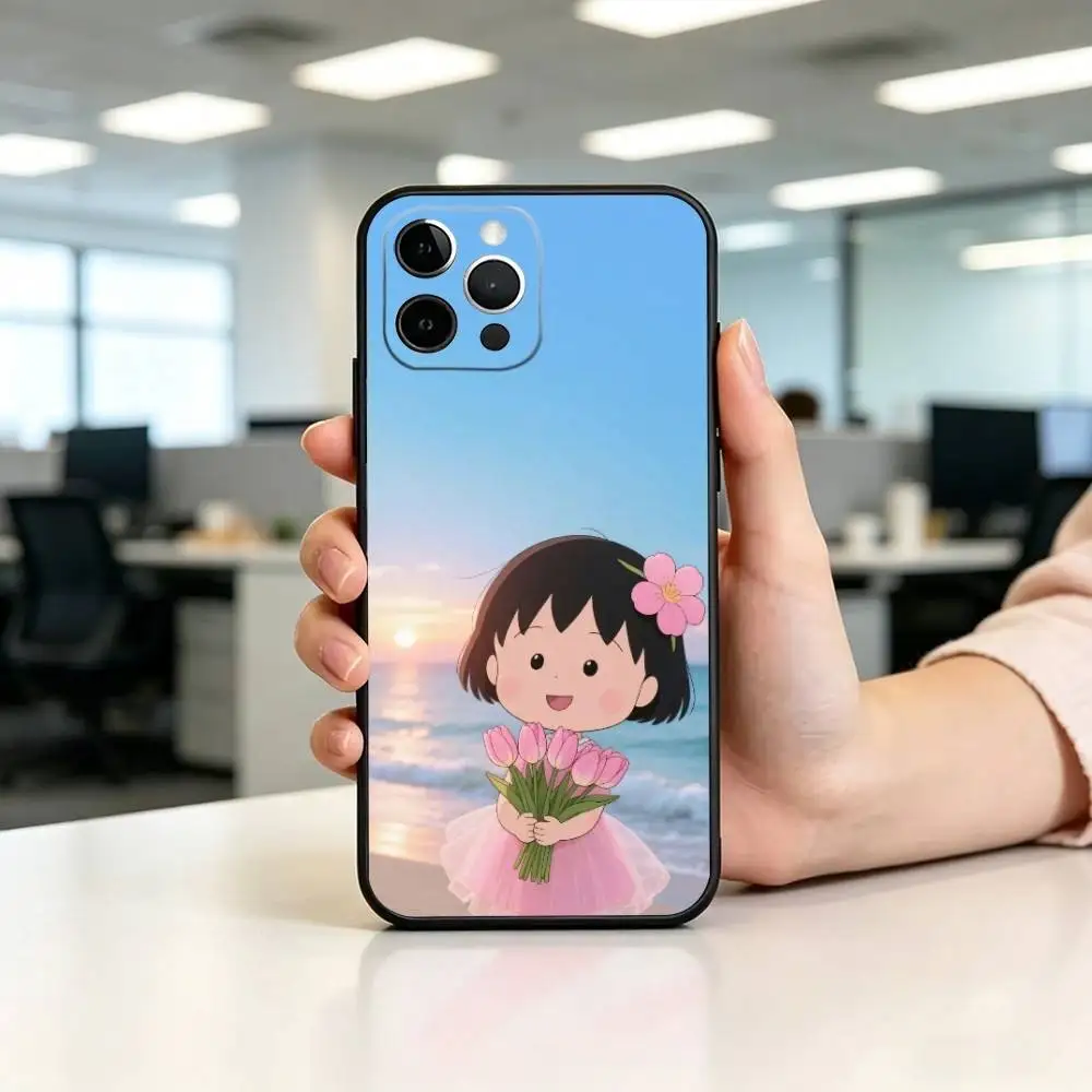 Фото Чехол для телефона C-Chibi Maruko-chan, силиконовый, мягкий, для iPhone 17, 16, 15, 14, 13, 12, 11, X, XR, Plus, Pro, Max, Plus №5