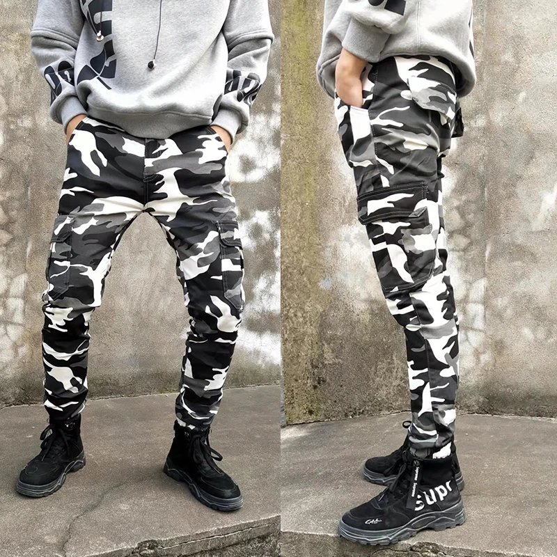 Cargo Pants Men Camouflage Military Joggers Pants Pure Cotton Multi-Pocket Male Jeans Pants Spring Autumn Jeans For Men