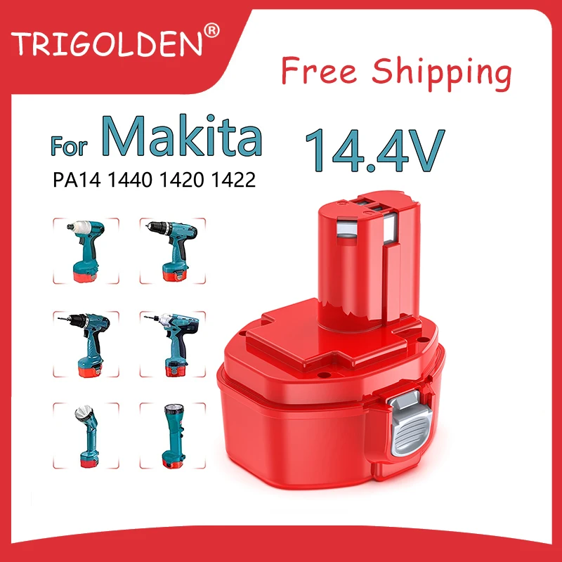

14.4V 4800mAh Screwdriver battery For Makita Rechargeable Battery Power Tools Bateria PA14 1422,1420,192600-1, 6281D,6280D Drill