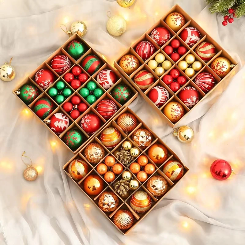 

Best Price Ball Pendant Red Painted Ball Rose Gold Christmas Tree Decoration