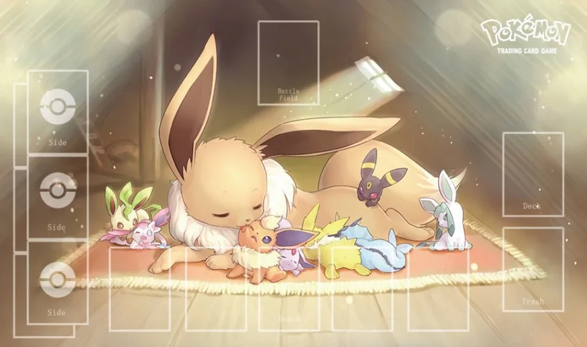 Takara Tomy аксессуары для PTCG игровой коврик с покемоном настольная игра Eevee Семейные