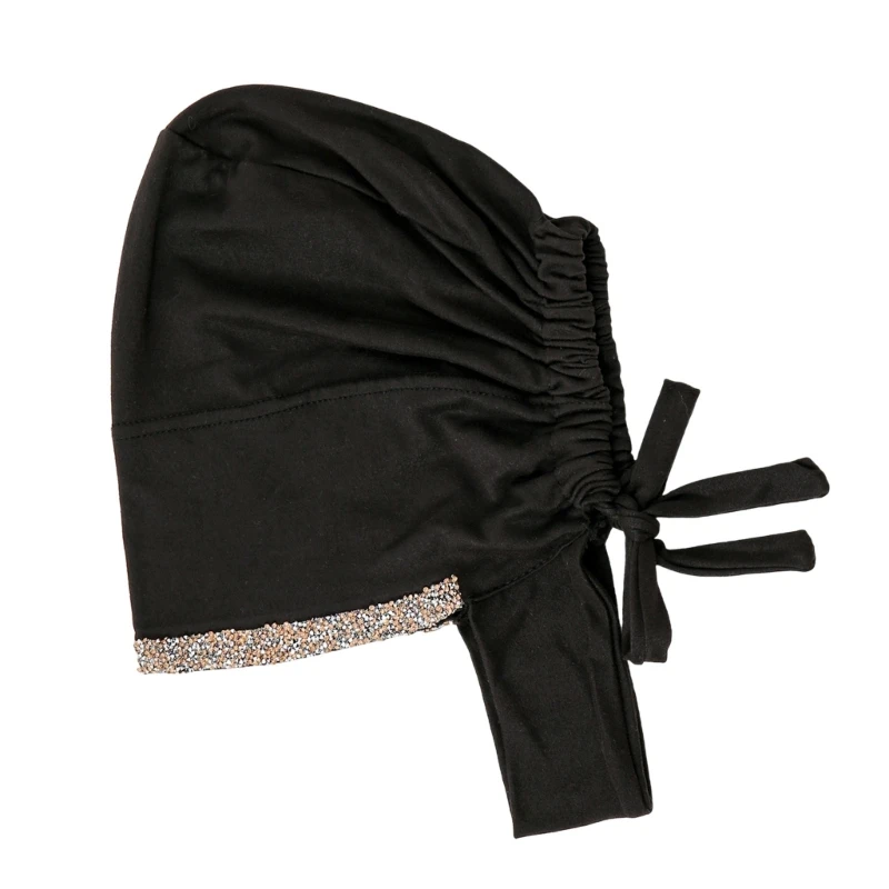 Этнический тюрбан мягкий молочный шелк индийский головной убор удобный хиджаб