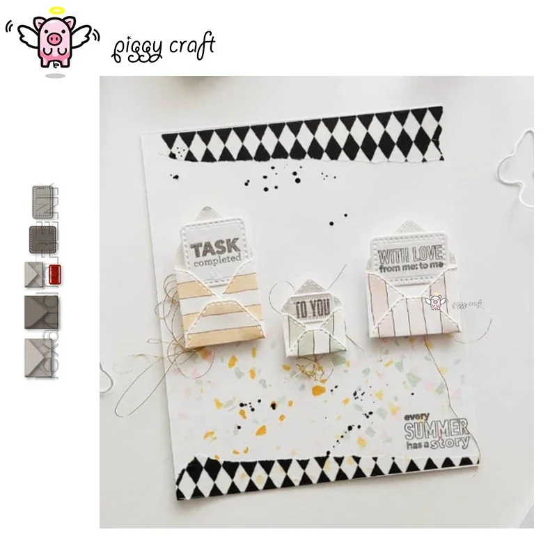 Piggy Craft металлические штампы для резки пресс-форма новый закрытый конверт