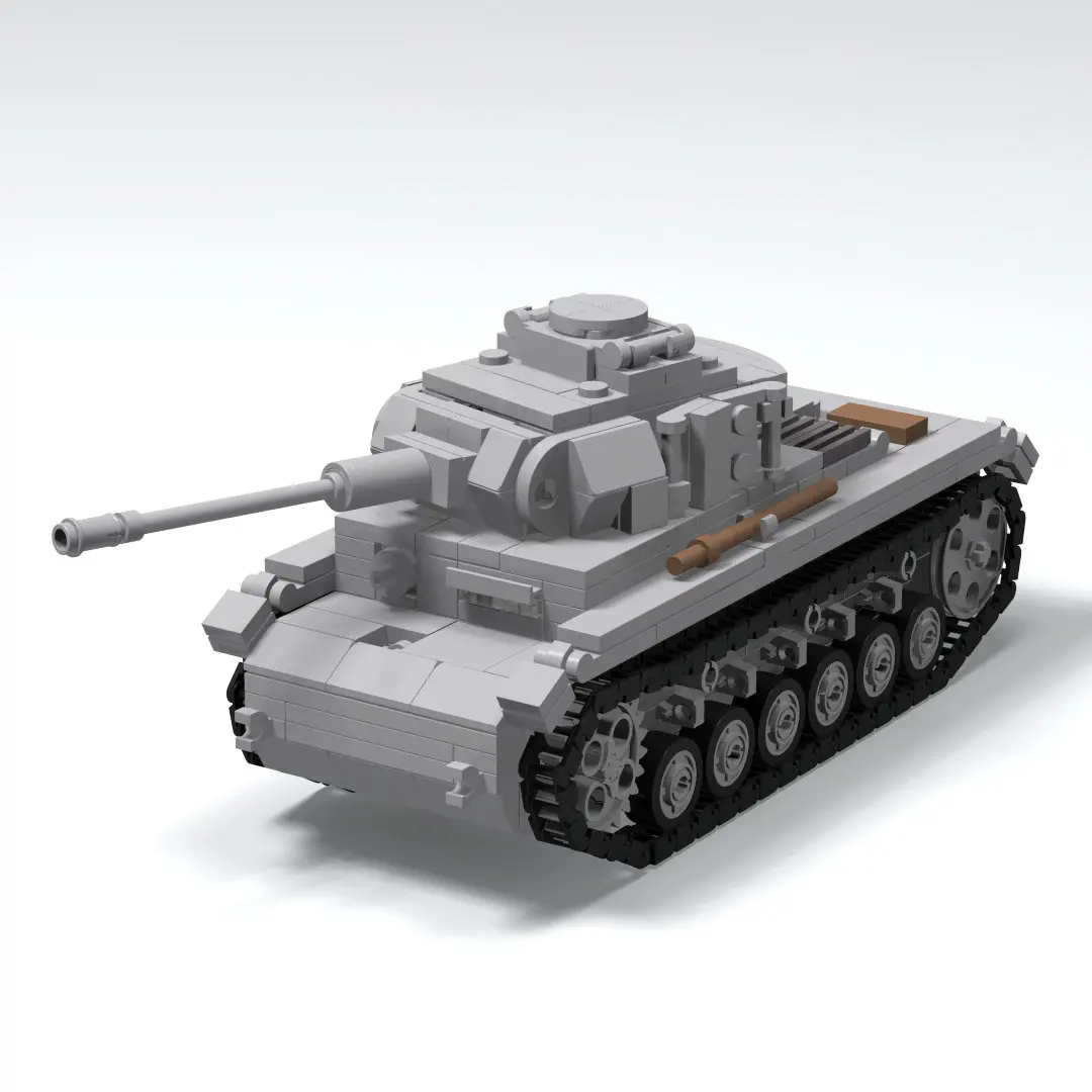 

ww2 Tank Toy Building Block Panzer III Ausf J Assemblable Model moc Military Brick Toys for Children Kids Birthday Gift