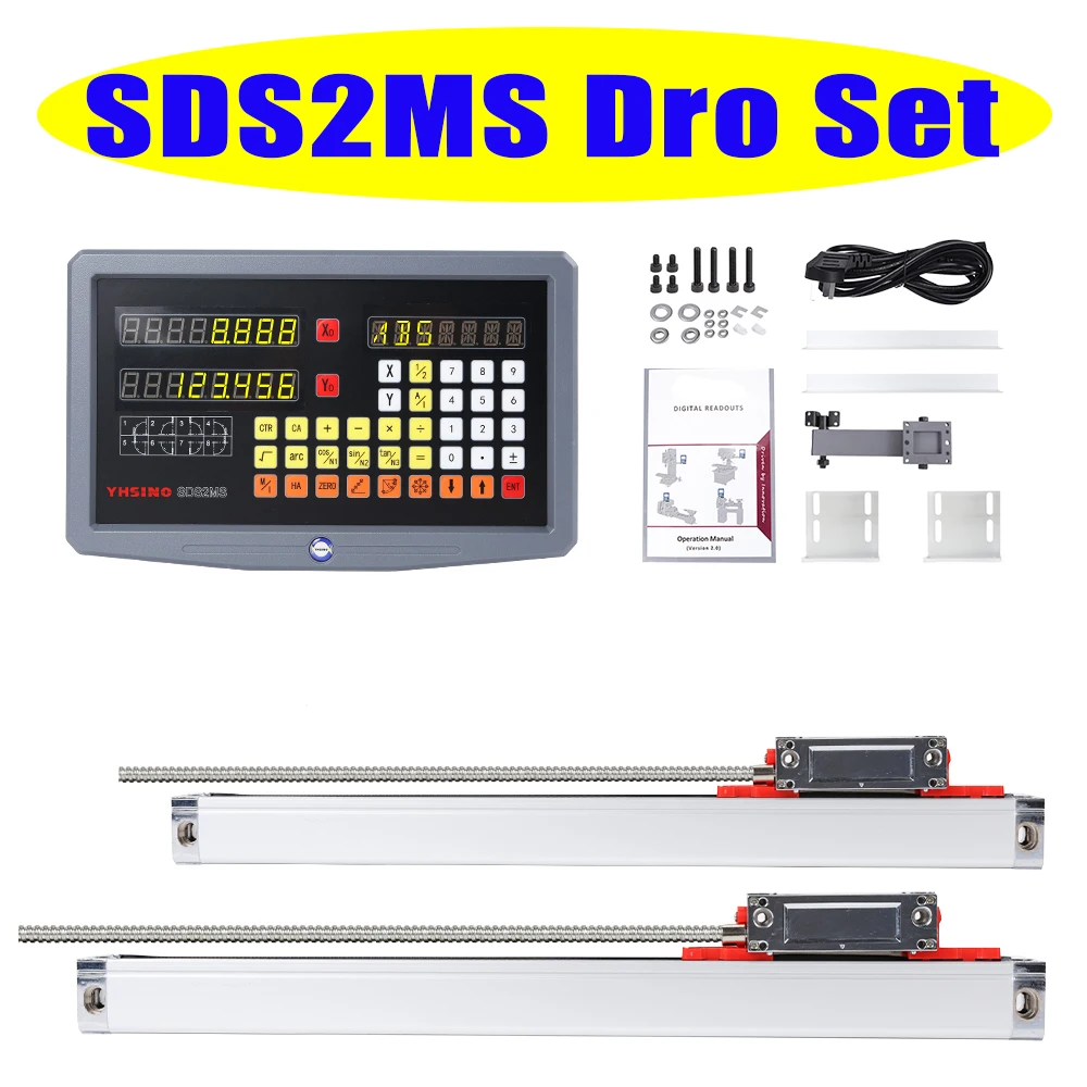 

Набор аксессуаров YHSINO SDS3MS Dro линейный кодировщик KA300 5U 5V TTL для токарных станков с ЧПУ 120 170 220 270 320 370 420 470 520