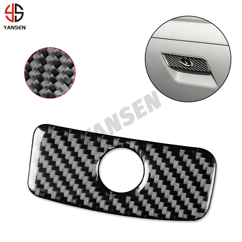 

For Subaru Forester 2013-2018 Real Carbon Fiber Copilot Glove Box Handle Cover Stickers Trim Interiors Accessories