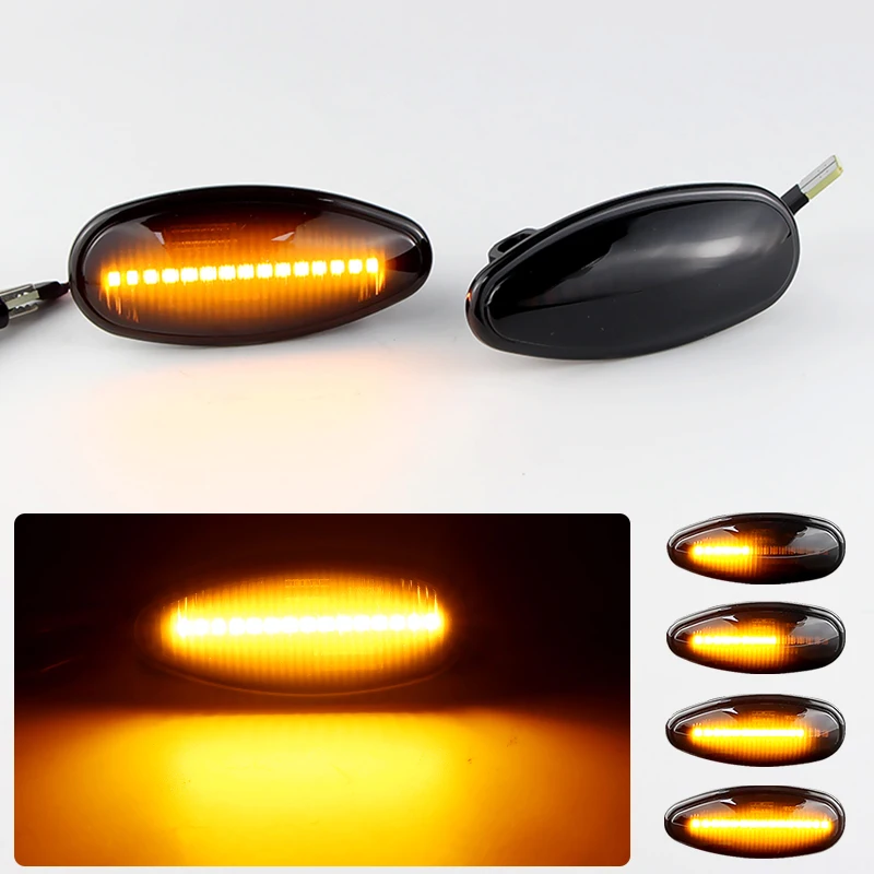 

2 шт. Динамический светодиодный боковой маркер желтого цвета T10 указатели поворота для Mitsubishi Pajero Shogun 3 Sport K9 Galant Outlander Lancer