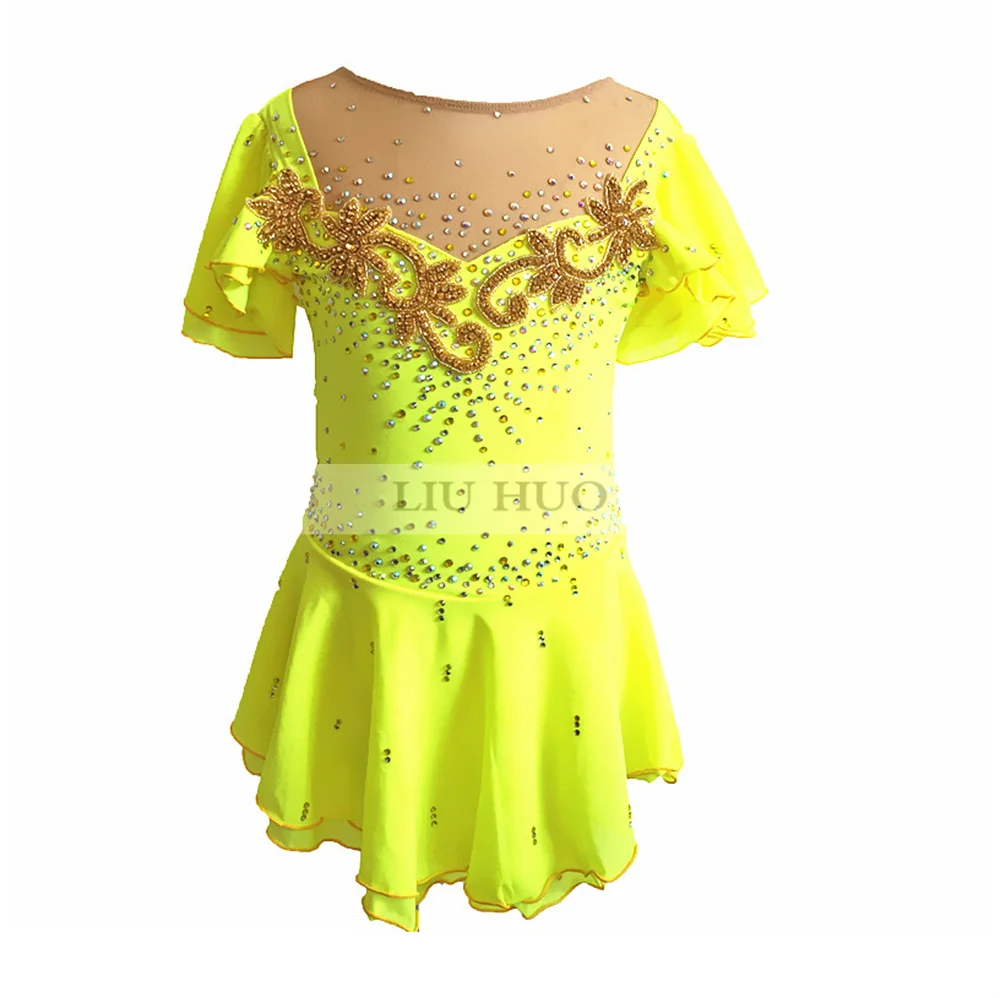 

Платье LIUHUO для катания на коньках, женское платье для девушек, костюм для соревнований по катанию на роликах, танцевальный костюм для подрос...