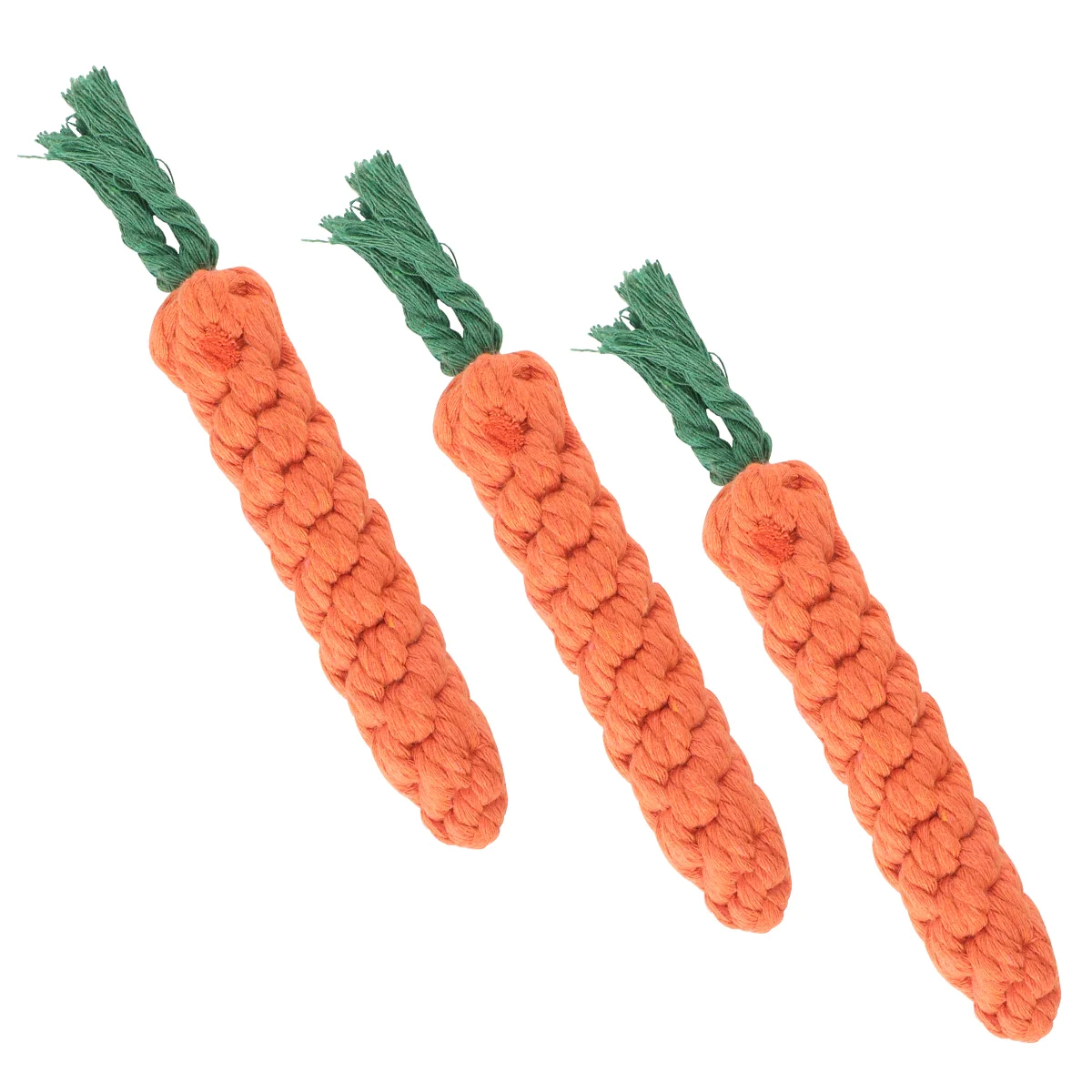 

3PCS Convenient Useful Safe Practical Nontoxic Pet Carrot Shaped Rattan Pets Supplies