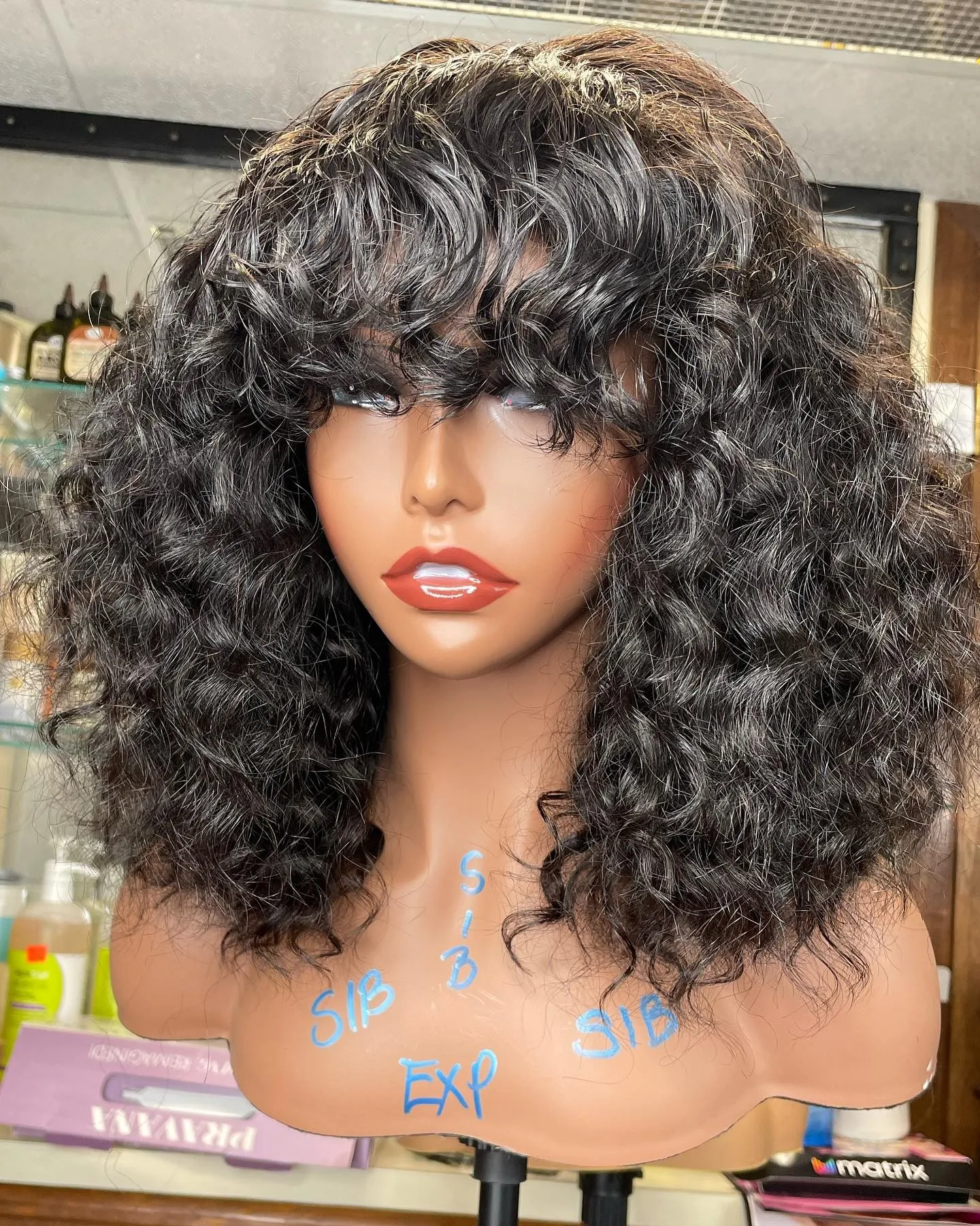 

Water Wave Human Hair Wigs With Bangs Wavy Pixie Cut Short Bob Curly Human Hair Wig Brazilian Full Machine Made Wigs For Women