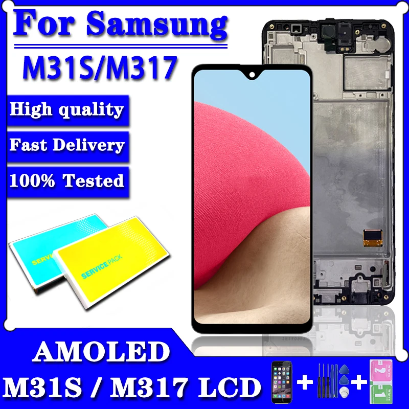 Дисплей Super AMOLED для Samsung Galaxy M31S M317, ЖК-дисплей, сенсорный экран, дигитайзер в сборе, Запчасти для Samsung M317F, экран дисплея