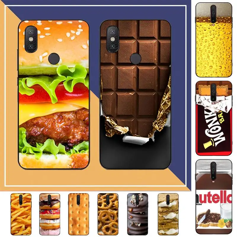 

Chocolate Beer Cookies Fries Phone Case for Redmi Note 8 7 9 4 6 pro max T X 5A 3 10 lite pro
