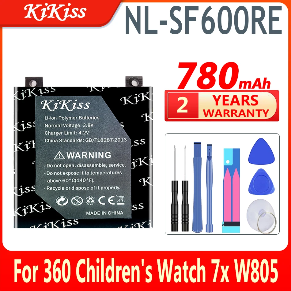 

780mAh KiKiss 100% New Battery NL-SF600RE NLSF600RE For 360 Children's Watch 7x W805 Digital Batteries