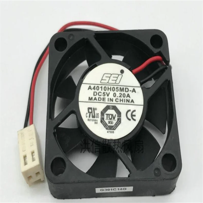 Оптовая продажа: оригинальный двухпроводный охлаждающий вентилятор SEI A4010H05MD-A 4010 DC5V 0.20A 40*10 мм 4 см