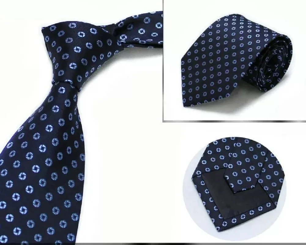 

Men's 100 Silk Tie Cravat Blue Neckerchief Wedding Business Casual Necktie High density Waterproof