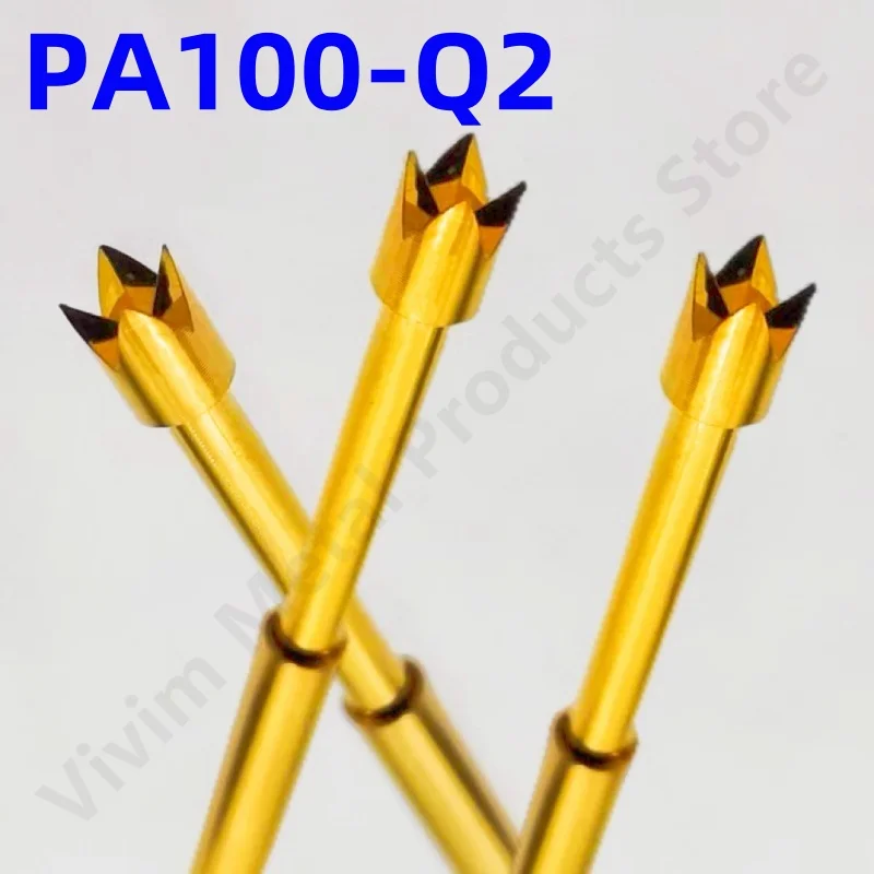 20/100 шт. PA100-Q2 Пружинный тестовый щуп PA100-Q Test Pin P100-Q P100-Q2 Тестовый инструмент 33,35 мм 1,36 мм Игла Золотой наконечник 1,50 мм Pogo Pin