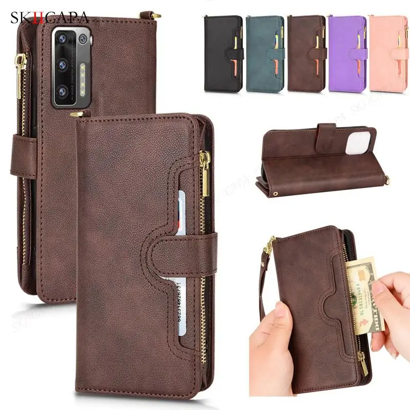 

Magnetic PU Leather Wallet Card Slot Case For Doogee S97 S96 S88 X96 S86 Pro Crossbody Lanyard Strap Wriststrap Shockproof Cover