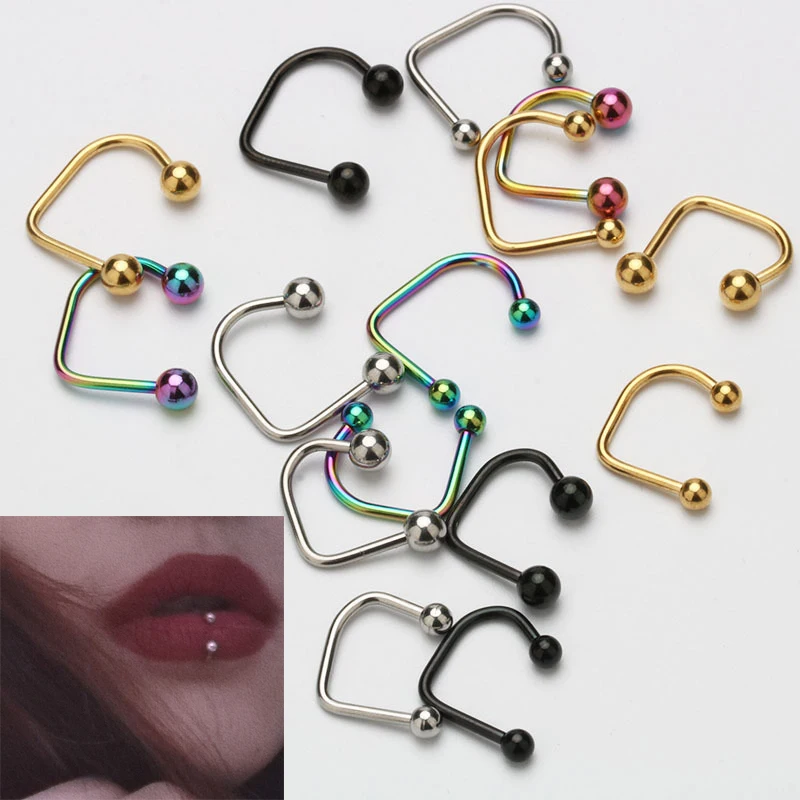 2 шт. женские кольца-Клипсы из титановой стали |