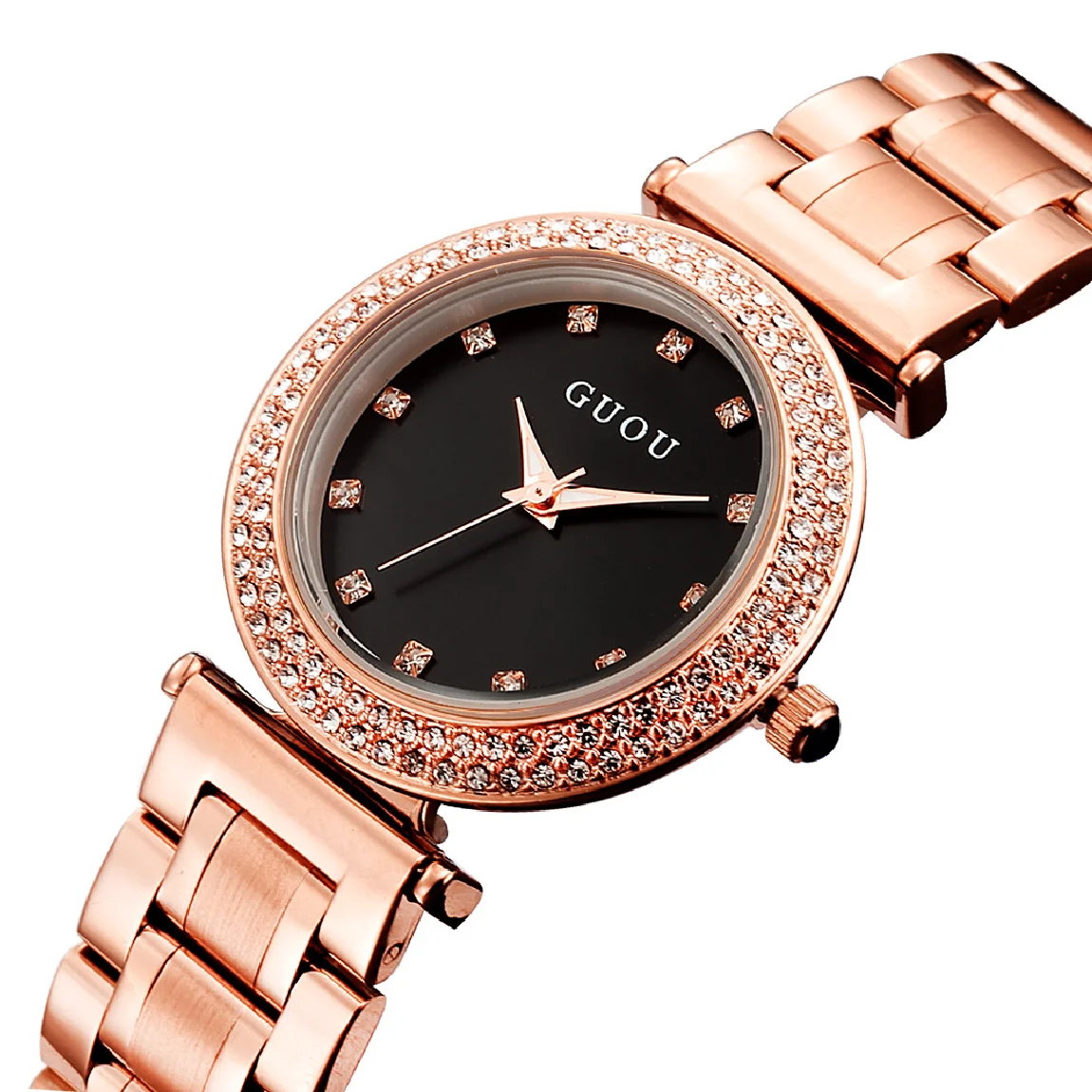 

Часы наручные женские кварцевые из розового золота, водостойкие до 50 м