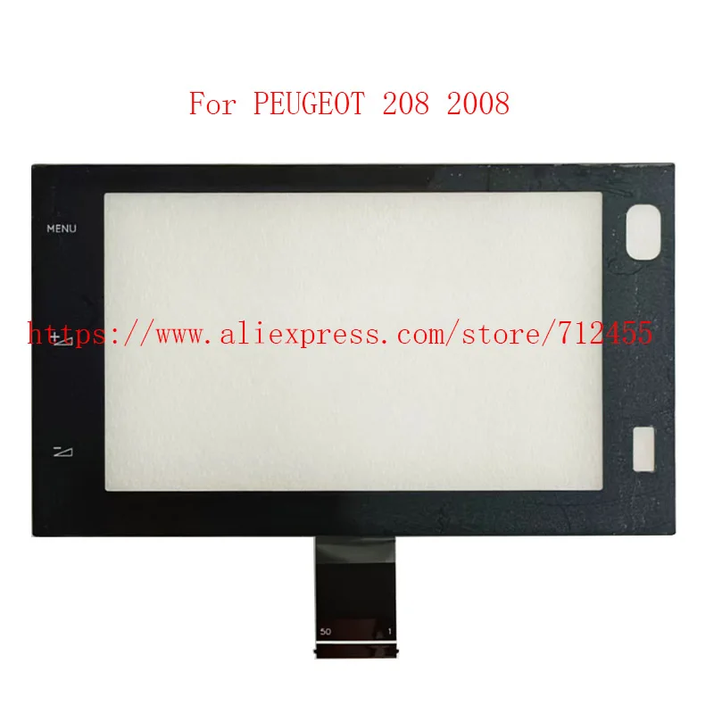 7 Inch Touch Screen Digitizer Panle Glass For PEUGEOT 208 2008 VLGE70132W0402W79R06119 50Pin （one year warranty）