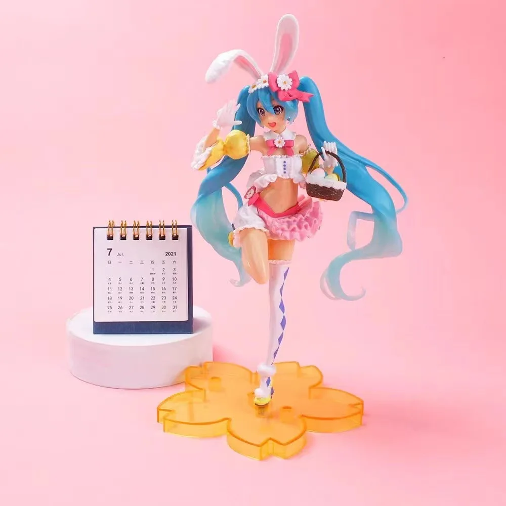 Japan Anime kawaii bunny ears long hair singer Action Hatsune Miku Figures Toys Girls PVC Figure Model Girl Birthday