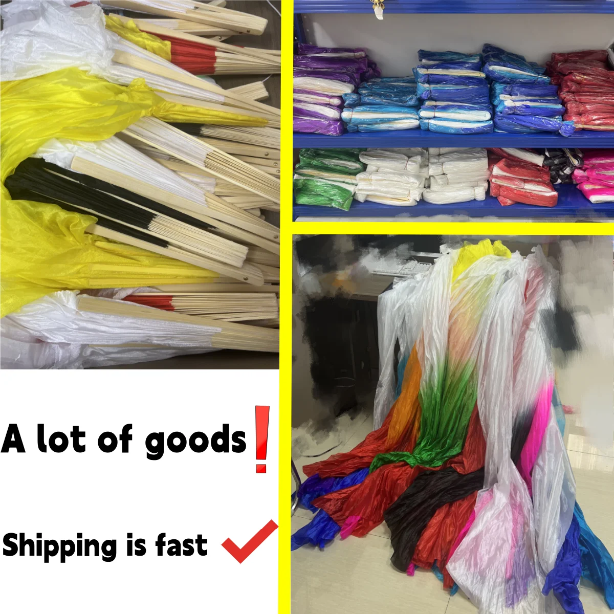 Градиент для танца живота длинный веер 180 см имитирующий шелк удлиненный