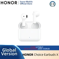 honor choice earbuds x global version tws bluetooth 5 2 28 hours long battery life dual mic noise earphone