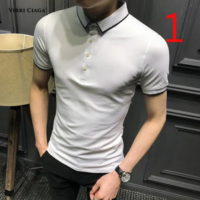 

Men's summer 2022 new Korean trend round neck short sleeve top slim