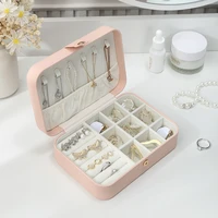 simple portable jewelry storage box multifunction earrings rings necklaces organize case household jewellery storage accessories