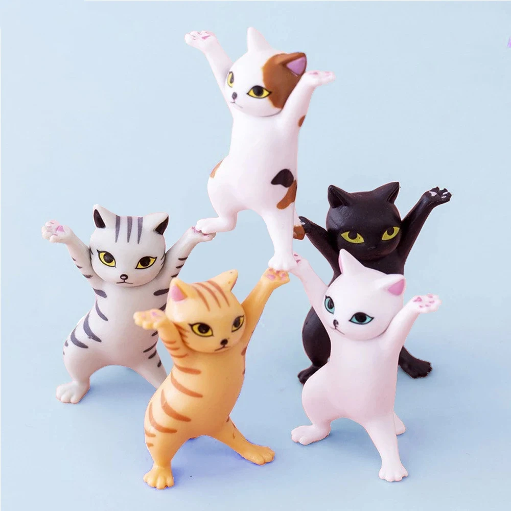 

Держатель для наушников Kawaii, забавные украшения для кошек, пластиковые поделки, аксессуары для украшения комнаты, офиса, стола, дома