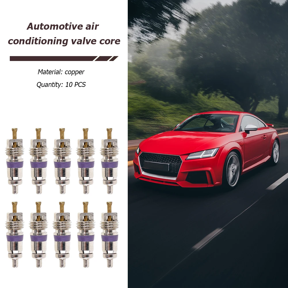 

10pcs Universal R134a Car Auto A/C Valve Cores Copper Air Conditioning Valve Cores for BMW Mercedes benz Ford Volkswagen Magotan