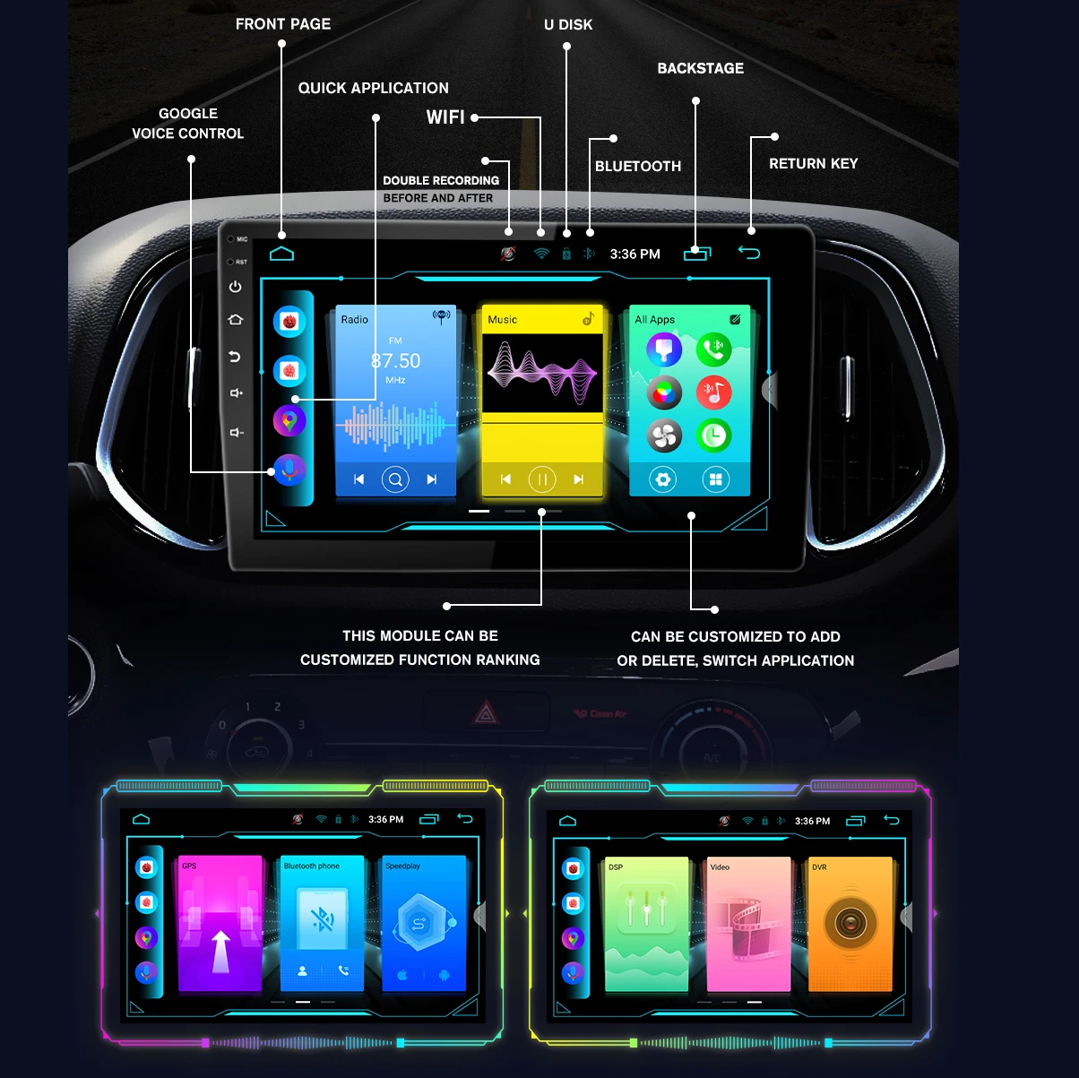 Автомагнитола на Android 10 мультимедийный проигрыватель для Toyota HILUX FORTUNER VIGO 2007-2015