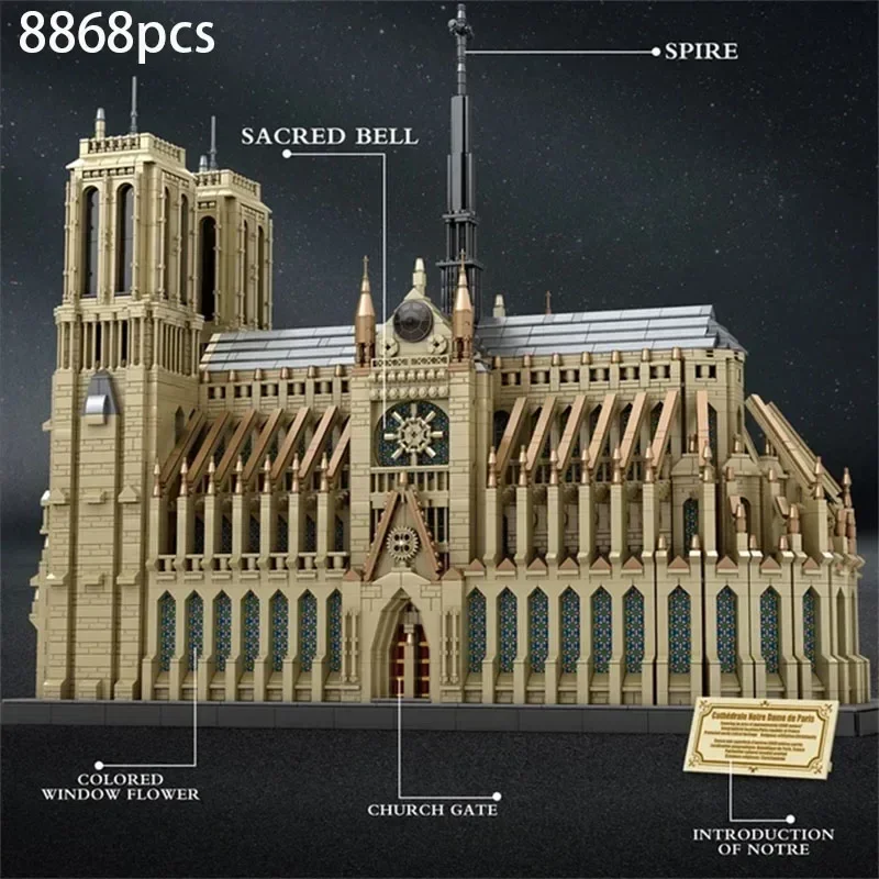 

2023 New MOC Idea City Notre Dame De Paris Construction Kit for Adults Building Blocks Bricks toys for boys Christmas Gift Set