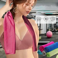 cold sports towel solid color quick drying gym yoga outdoor running basketball badminton sweat absorbing portable towel 3080cm