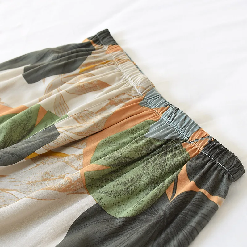 Pajamas  Women's Spring and Summer Comfortable Long-sleeved Trousers Thin Section Cool Home Service Suit Breathable Living Wear