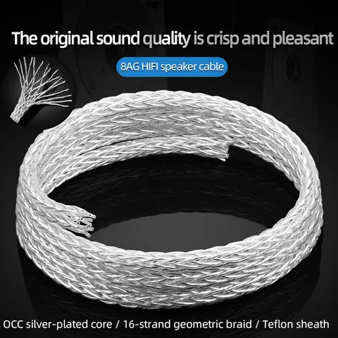 ATAUDIO HiFi динамик оптом кабель OCC посеребренный провод DIY акустический кабель для DVD CD усилитель декодер