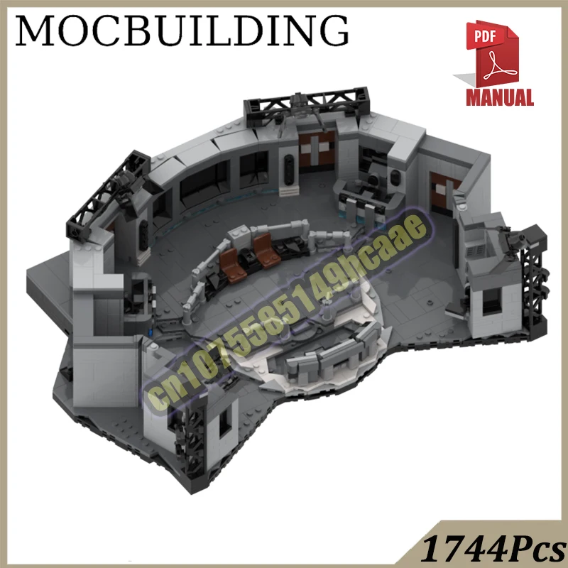 Фото Модель космического корабля, мост, MOC, строительные блоки, кирпичи, корпоративные DIY, строительные игрушки, подарок на день рождения, Рождество №1