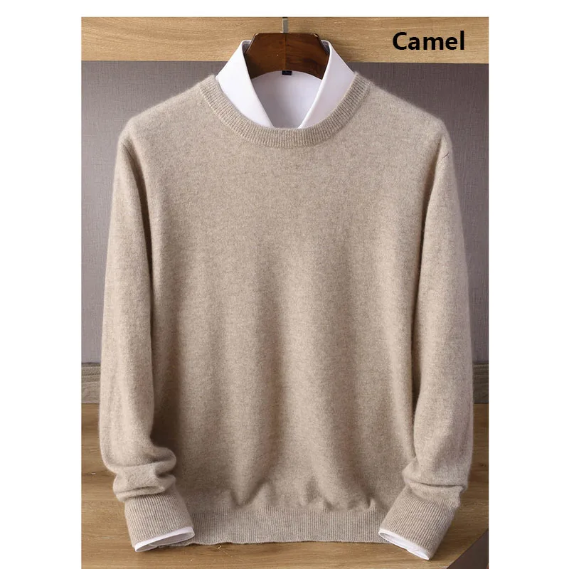 Fengbaoyu осенне-зимний мужской кашемировый свитер с длинными рукавами и круглым