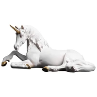 resin statue unicorn nordic abstract ornaments for figurine figurines for interior sculpture room home decor