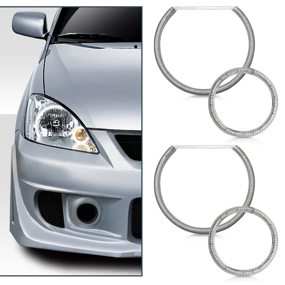 

4PCS Led Halo Ring Light Angel Eyes for Mitsubishi Lancer IX 9 2004 2005-2007 no projector DRL Parking light car Styling White