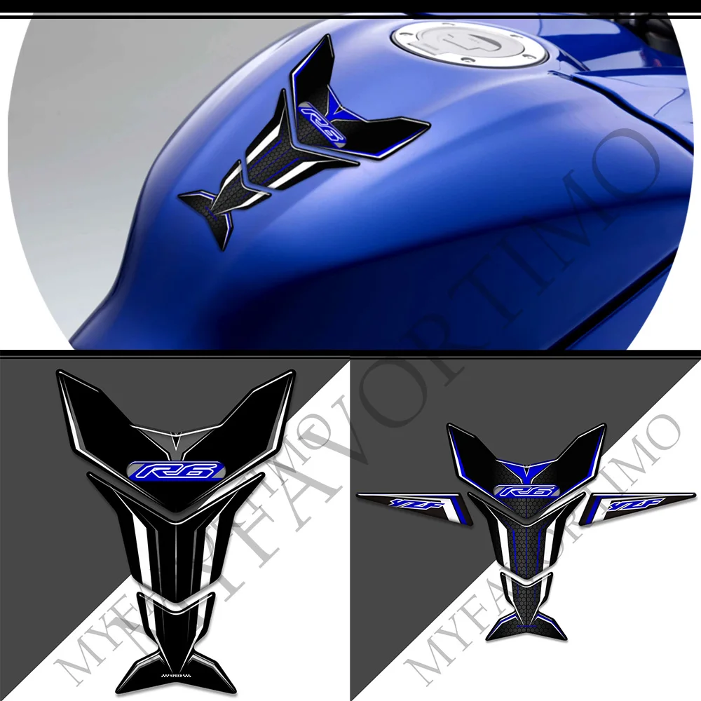 

Motorcycle Protector Stickers Decals For YAMAHA YZF-R6 YZF R6 YZFR6 Emblem Badge Logo Gas Fuel Oil Kit Knee Tank Pad