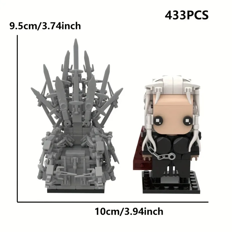 Фото Ice Fire Iron King Тронный строительный блок Модель ТВ-серии Периферийные женские свинцовые кирпичи в сборе Игрушка в подарок для любителей электроэнергии с коробкой №2